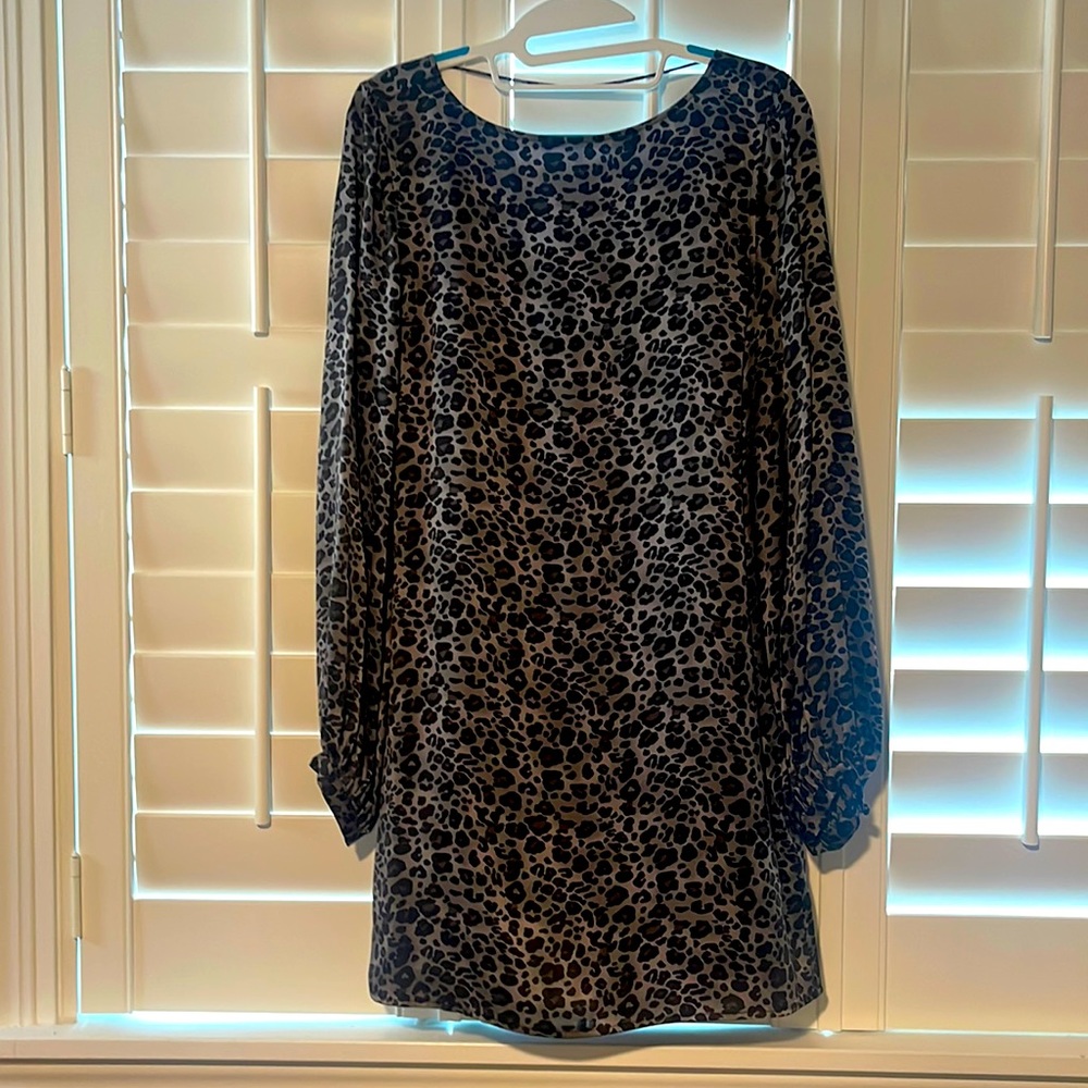 EQUIPMENT Leopard print balloon sleeve dress